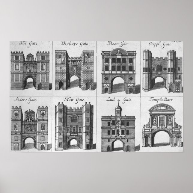 Poster Les huit portes de la City de Londres (Devant)