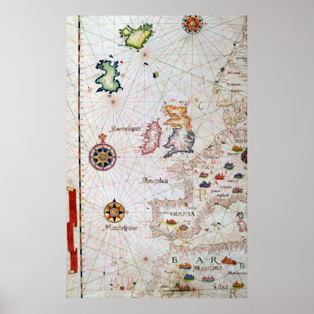 Poster Les îles britanniques, l'Ibérie et l'Afrique du No (Devant)