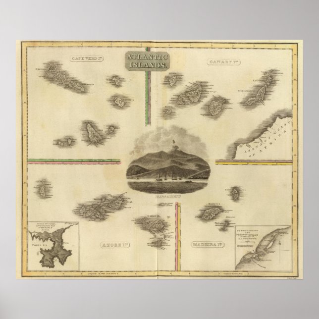 Poster Les îles de l'Atlantique (Devant)