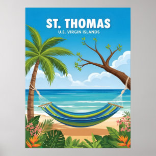 Poster Les îles vierges de St Thomas