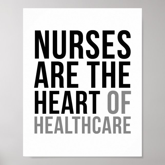 Poster Les Infirmières Sont Le Coeur Des Soins De Santé (Devant)
