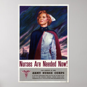 Poster Les infirmières sont nécessaire maintenant -