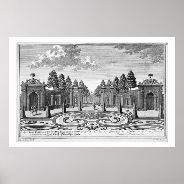 Poster Les jardins du comte Althan, Vienne, de 'Vorstel (Devant)
