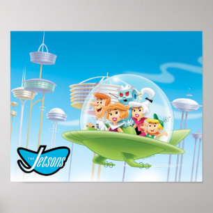 Poster Les Jetsons   L'affiche de la voiture volante fami