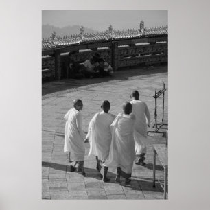 Poster Les jeunes moines, Temple du Rocher d'Or, Myanmar