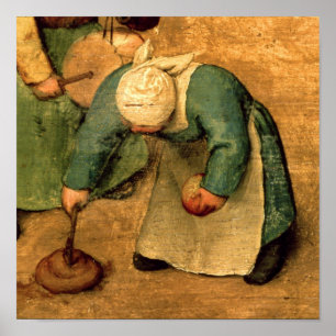 Poster Les jeux des enfants : détail d'un jeu de fille