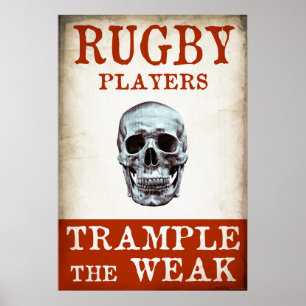 Poster Les Joueurs De Rugby Trompent Le Faible - Imprimer