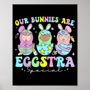 Poster Les lapins sont des infirmières de bébé de mère sp