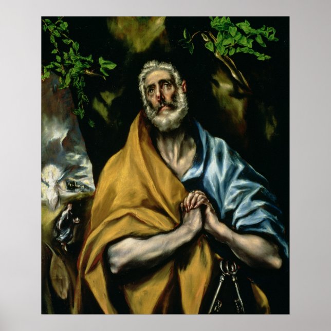 Poster Les larmes de saint Pierre, fin des années 1580 (Devant)