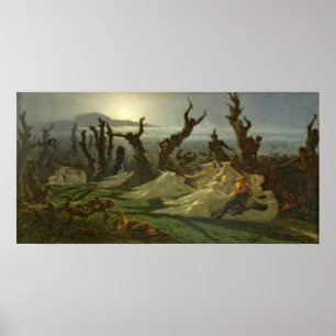 Poster Les Lavandieres de la Nuit c.1861