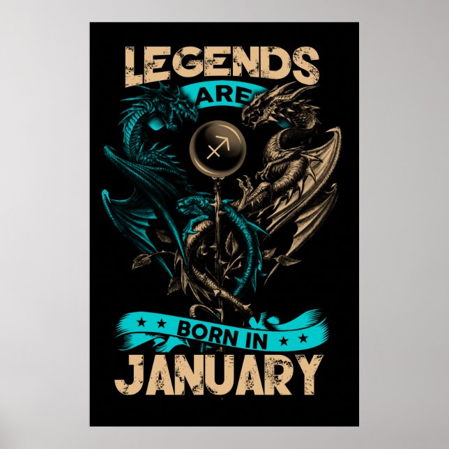 Poster Les Légendes Sont Nées En Janvier (Devant)