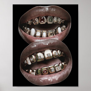 Poster Les lèvres des femmes Imprimer Graphique Y2k 2000 