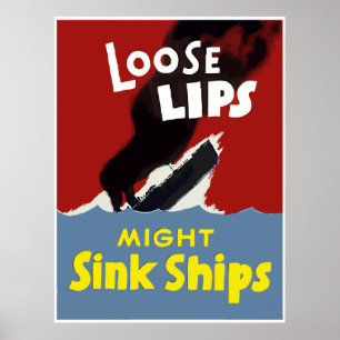 Poster Les Lèvres Perdues Peuvent Éclater Les Navires — F