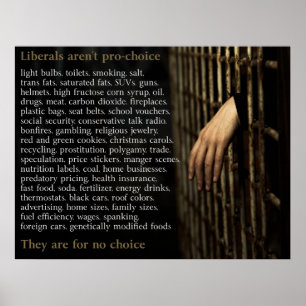 Poster Les Libéraux Ne Sont Pas Pro-Choix