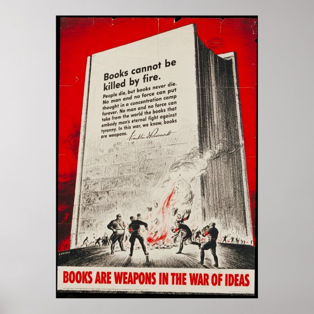 Poster Les livres sont des armes (Devant)