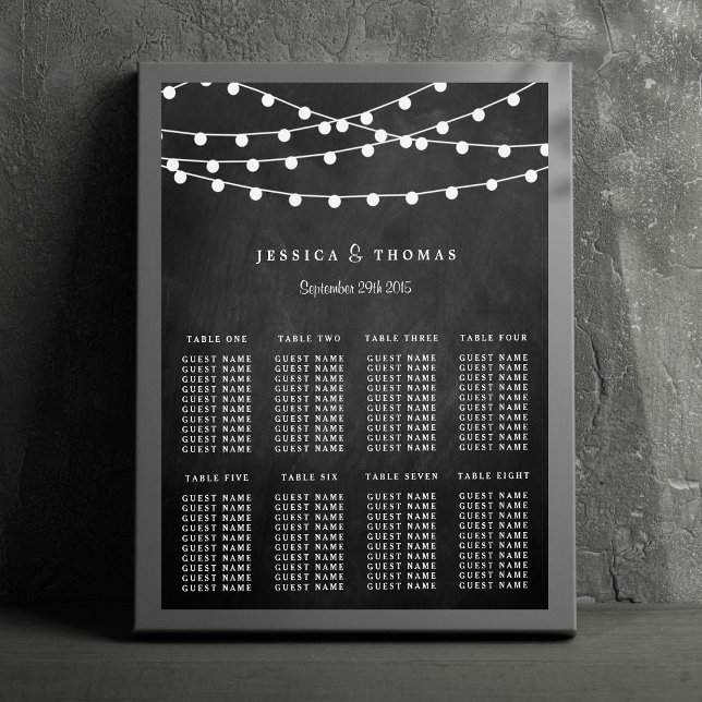 Poster Les Lumières De Chaîne Sur La Collection De Mariag (Créateur téléchargé)