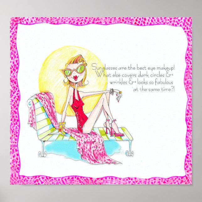 Poster Les lunettes de soleil sont Fabulous Vanity print (Devant)