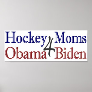 Poster Les mamans de hockey pour Obama Biden