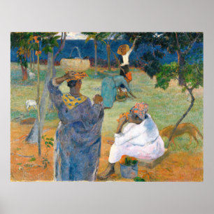 Poster Les Manguiers, Martinique 1887, par Paul Gauguin