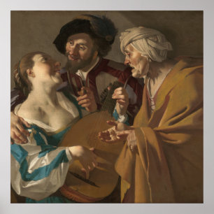 Poster Les Marchés (1622) — Dirck van Baburen