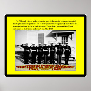 Poster Les marines de nègre dépensent $54