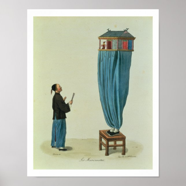 Poster Les Marionnettes, gravée par Mlle. Formentin, pub. (Devant)