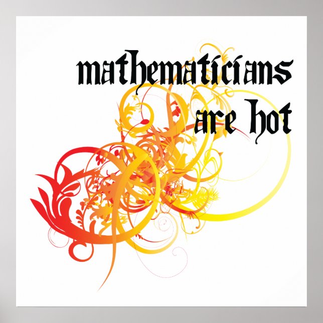 Poster Les Mathématiciens Sont Chauds (Devant)