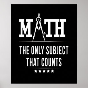 Poster Les Maths Le Seul Sujet Qui Compte
