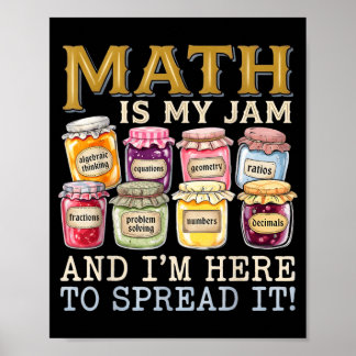 Poster Les maths sont ma matière préférée drôle de rentré