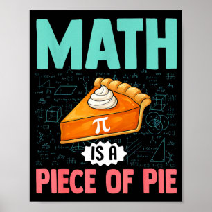 Poster Les Maths Sont Un Morceau De Tarte Drôle Pi Day Am