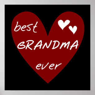 Poster Les meilleurs cadeaux de T-shirts de grand-maman d