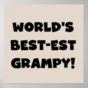 Poster Les meilleurs cadeaux Grampy du monde de Black Tex