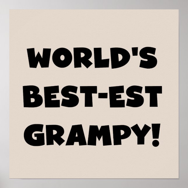 Poster Les meilleurs cadeaux Grampy du monde de Black Tex (Devant)