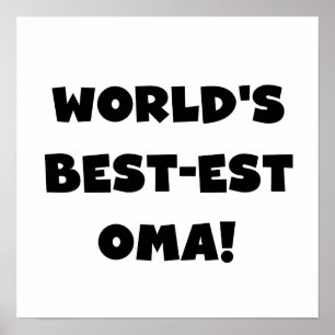 Poster Les meilleurs cadeaux Oma Noir ou Blanc du monde