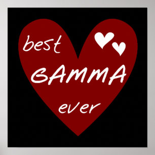 Poster Les meilleurs T-shirts et cadeaux de gamma de coeu