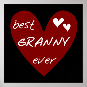 Poster Les meilleurs T-shirts et cadeaux de mamie de