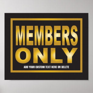 Poster Les membres ne signent que l'entrée privée