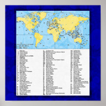Les mers de l'atlas mondial