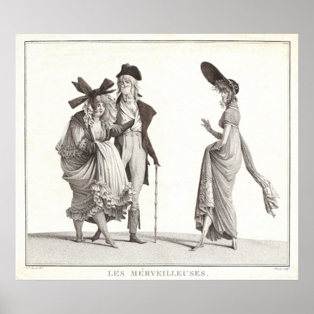 Poster Les Merveilleuses Mode française antique (Devant)