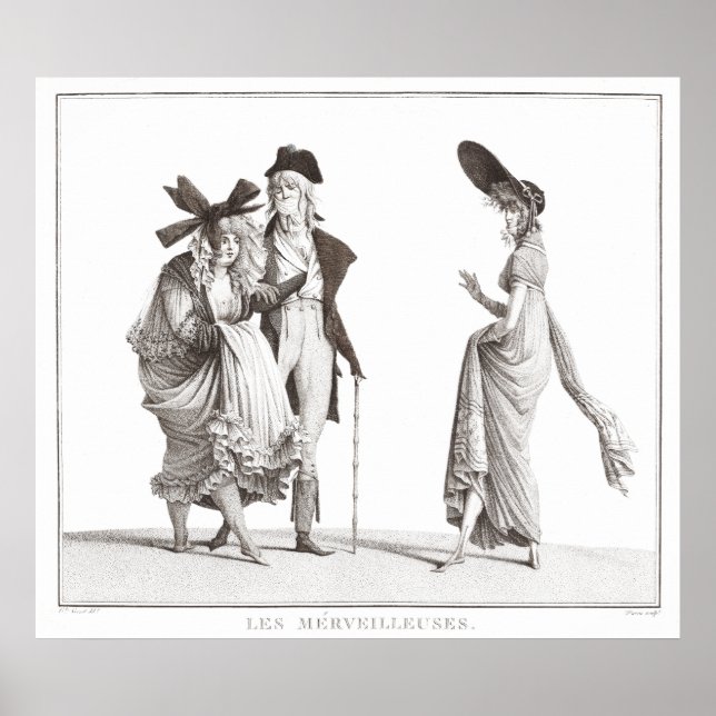 Poster Les Merveilleuses Mode française antique (Devant)