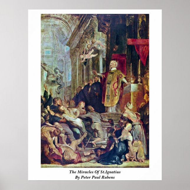 Poster Les Miracles De Saint Ignace Par Pierre Paul Ruben (Devant)