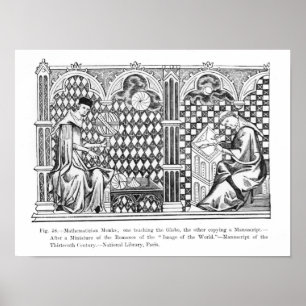 Poster Les moines mathématiciens : un enseignant au Globe