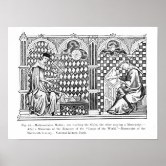 Poster Les moines mathématiciens : un enseignant au Globe