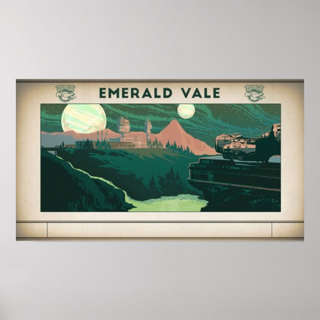 Poster Les Mondes Extérieurs Émeraude Vale (Devant)