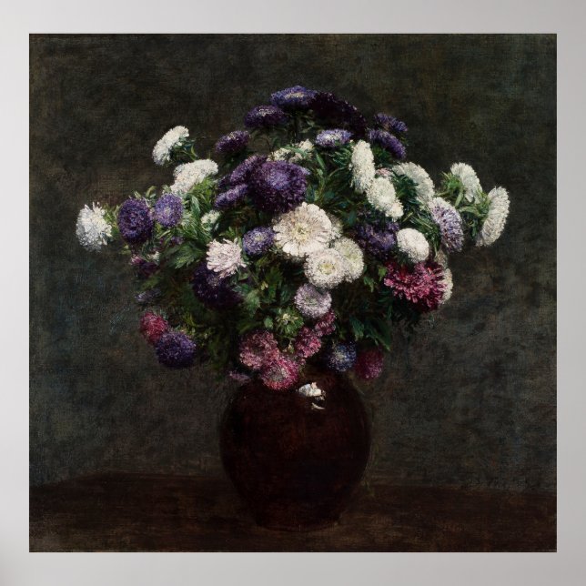 Poster Les monstres de Fantin-Latour dans un vase (Devant)