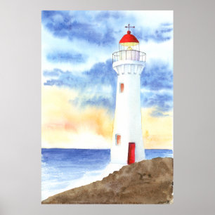 Poster Les monts du phare nautique