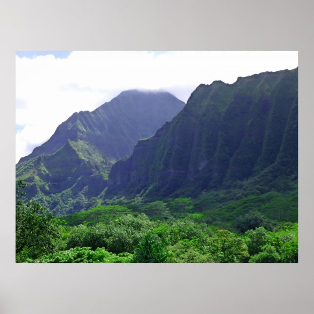 Poster Les monts Koolau (Devant)