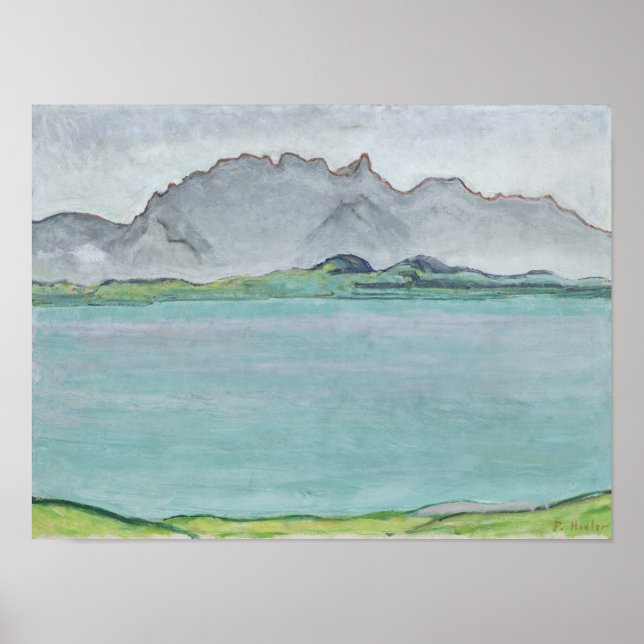 Poster Les monts Stockhorn et le lac Thun, 1911 (Devant)