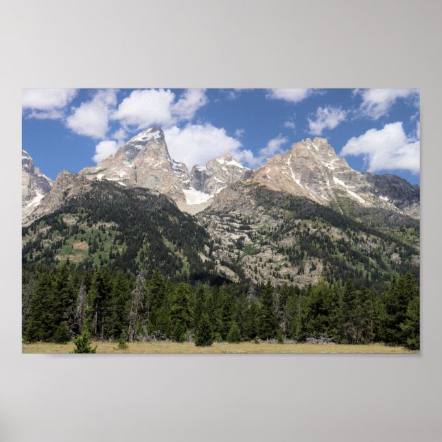 Poster Les monts Teton dans le parc national du Grand Tet (Devant)