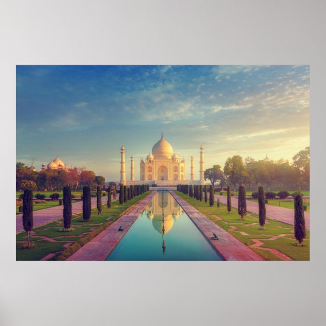 Poster Les monuments | Couleurs du Taj Mahal (Devant)